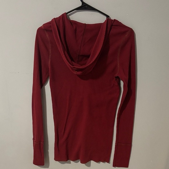 Y2K American Eagle Hooded Button‎ Henley 2000s Vintage - Picture 4 of 8